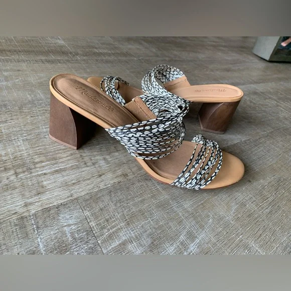 Madewell Women’s The Meg Slide Strappy Sandal Snake Embossed Leather 11 boho - Picture 11 of 12